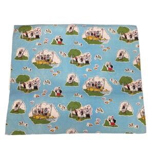 Vintage Handmade Popeye Olive Oil Baby Crib Blanket Wimpy Fishing